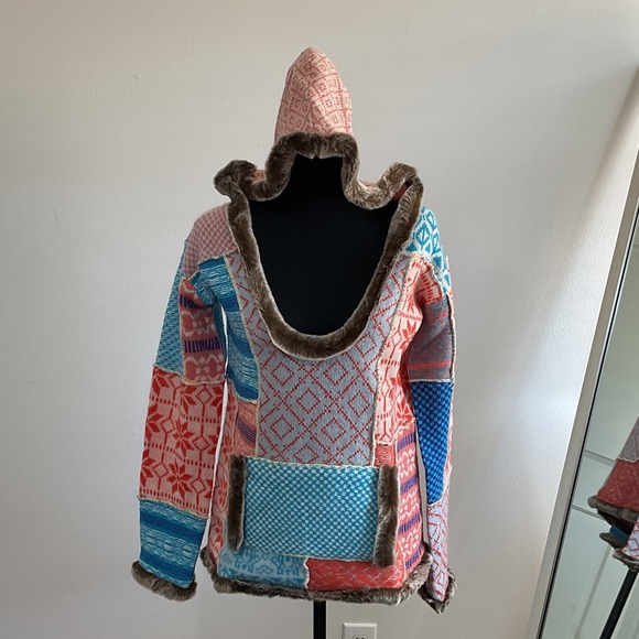 Free People Sweaters - Free People Multicolor Patchwork Sweater